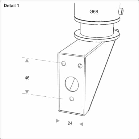 technical drawing Wall light FIACCO Type 510/060