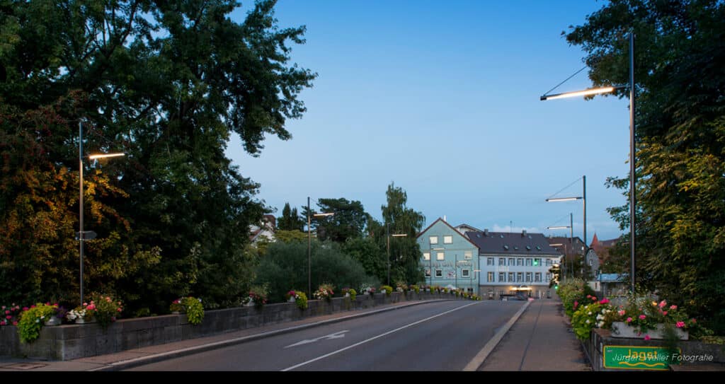 LECCOR | Germany | Crailsheim | Jagst bridge LED-FIACCOLA pole lights - References