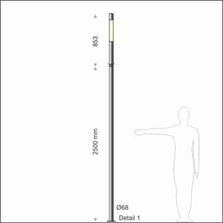 Light column FIACCO type 560/140 - technical drawing