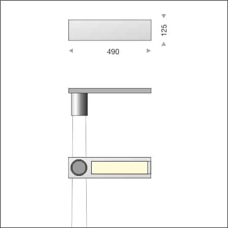 Pole light LED-TABULARE V - technical drawing