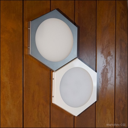 two Wall light / Ceiling light ANGOLARE SR, color silver and white