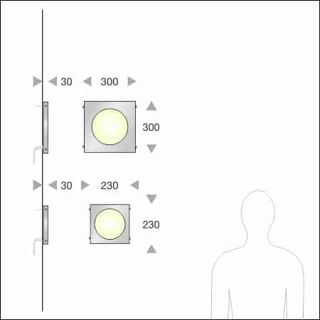Wall light / Ceiling light ANGOLARE QR - technical drawing