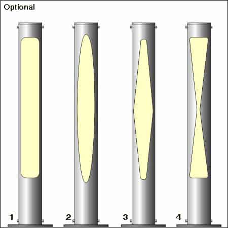 Bollard light COLLONA type 050/410 - technical drawing