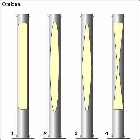 Bollard light FIACCOLA type 410 RA - technical drawing