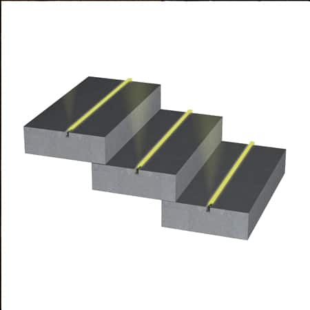 Recessed light / surface-mounted light LED LINE U20 - graphic with mounted light in a stair tread