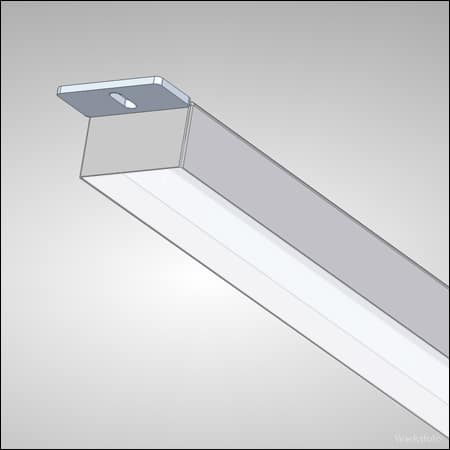 Recessed light / surface-mounted light LED LINE U60 - technical drawing