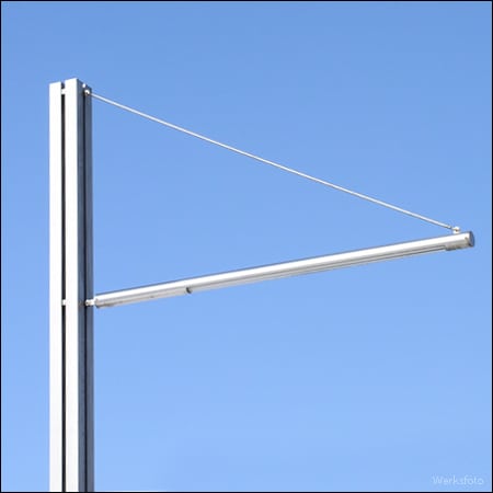 Poles 4-square tube profile stainless steel