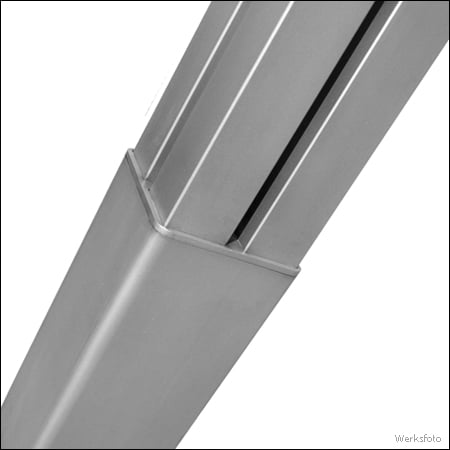 Poles 4-square tube profile stainless steel