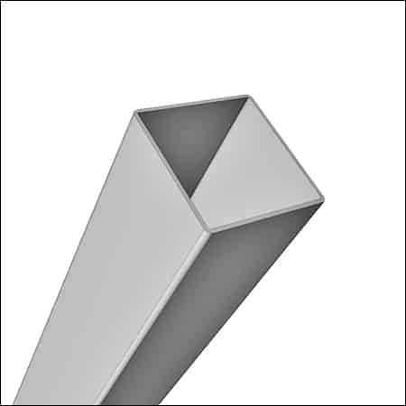Poles Square tube stainless steel - technical drawing
