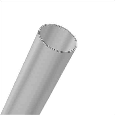 Poles Round tubular stainless steel - technical drawing