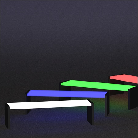 Seating bench QUADRATONE LED