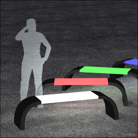 Seating bench LED-DL light bench