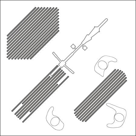 seating bench TUBO - technical drawing