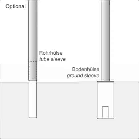 Bicycle rack QUADRATONE LED type A - technical drawing