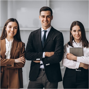 Job advertisment - bussiness people working team office, Sales partner in Germany, Sales partner in Switzerland and Austria, Offer of Employment Job application form