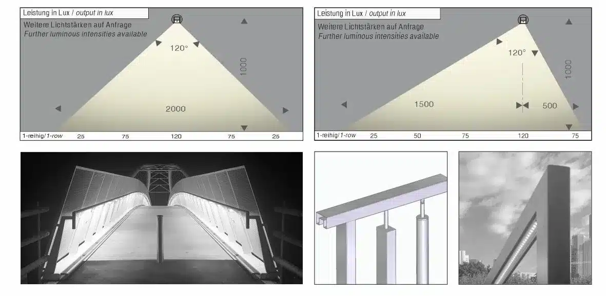 technical drawing for handrail mounted on posts 4