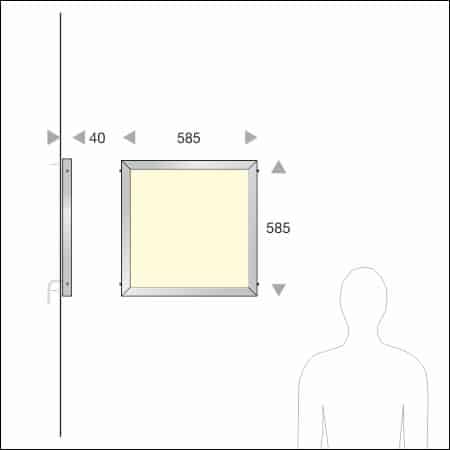 Technische Zeichnung Wand- / Deckenleuchte ANGOLARE Typ 565/585