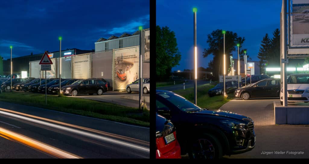 LECCOR | Germany | Schwäbisch Hall | Autohaus FIACCOLA Projektleuchte - Referenzen