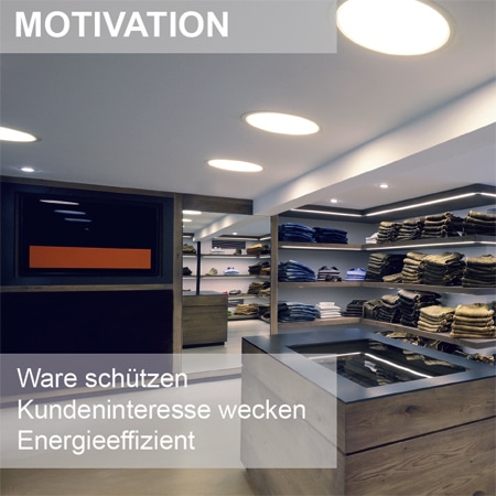 Ausstellung / Verkauf / Beratung 3 LECCOR LICHT FORUM – Ausstellung / Beratung / Verkauf / - Beispiel beleuchtung eines Kleidergeschäfts