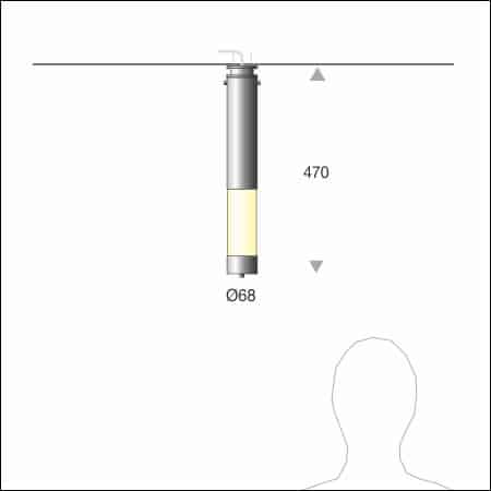Deckenleuchte FIACCO Typ 500/100 - Technische Zeichnung