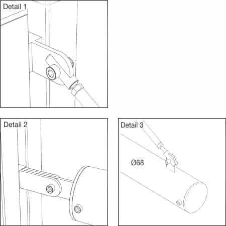 Mastleuchte FIACCOLA Typ 641 - technische Zeichnung
