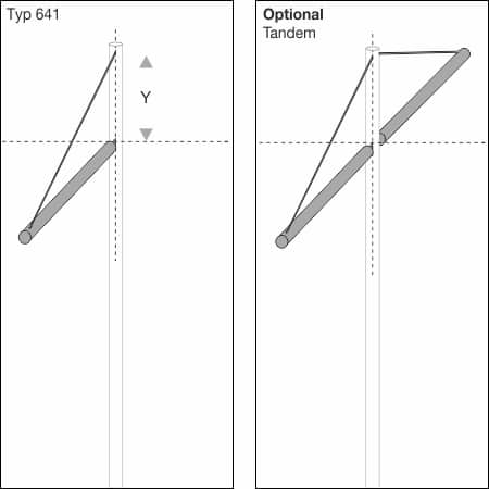 Mastleuchte FIACCOLA Typ 641 - technische Zeichnung