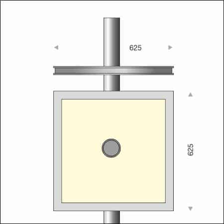 Mastleuchte LED-TABULARE Q - technische Zeichnung