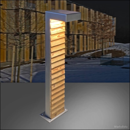 Pollerleuchte CUBANO Typ 410 - Dekor Holz