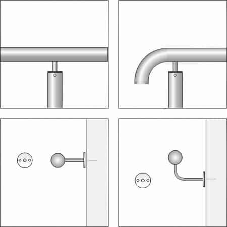 Edelstahl LED Handlauf LAMANO U42 | U48 | U60 - technische Zeichnung