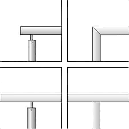 Edelstahl LED Handlauf LAMANO U40x40 - technische Zeichnung
