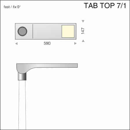 Mastleuchte LED-TAB TOP Typ 7/1 - technische Zeichnung