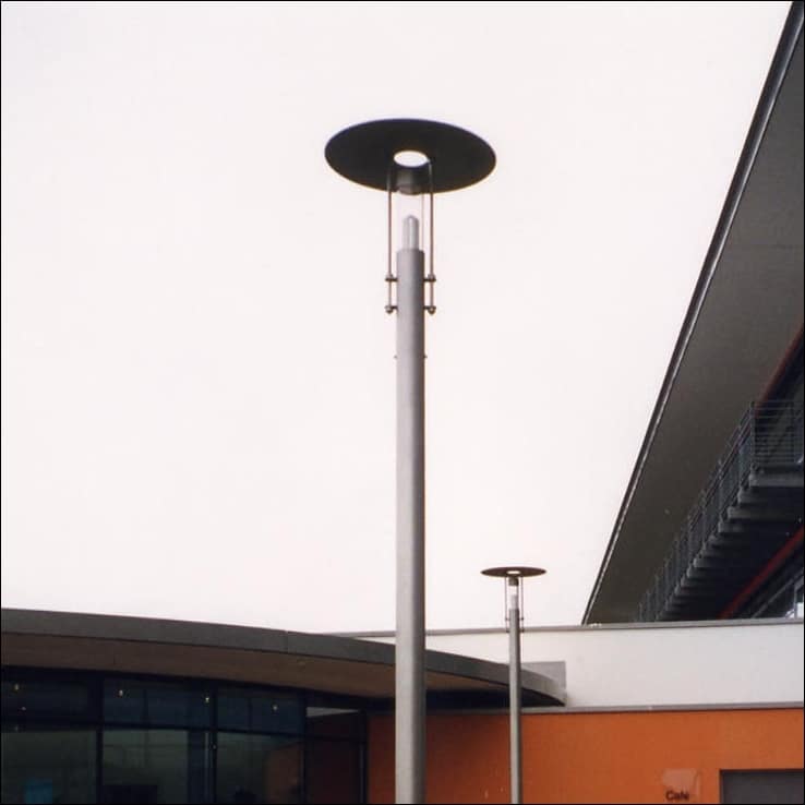 Standrohrleuchte FIACCO Typ 510/140 mit Reflektor und Glas klar